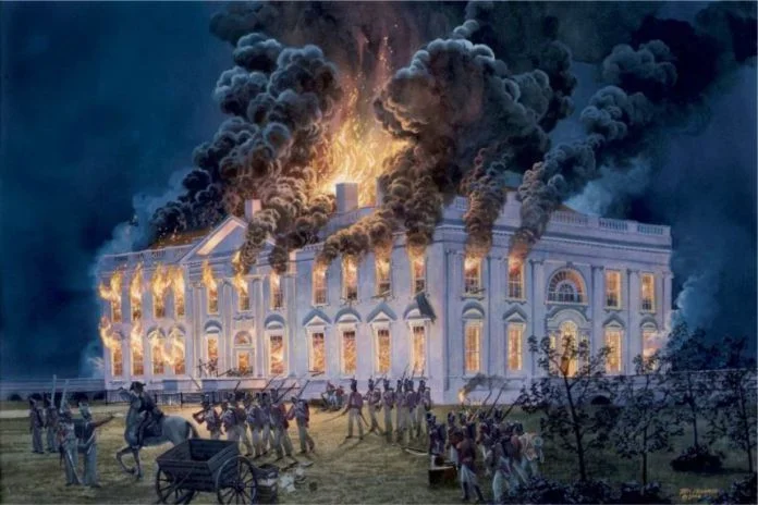 el ejército británico prendió fuego a la Casa Blanca