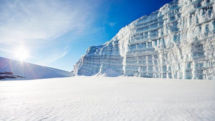 hielo de los glaciares