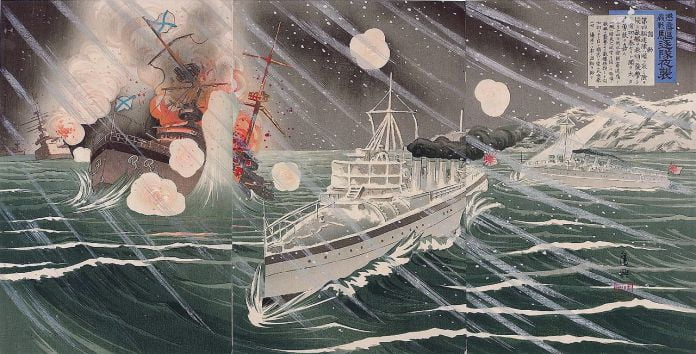 victoria naval japonesa en Port Arthur