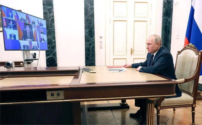 Reunião virtual do Presidente da Rússia