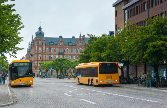Autobuses locales en la ciudad sueca de Lund
