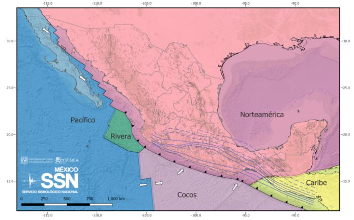 Placas tectónicas de México