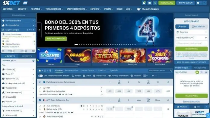 1xBet casinos online en Argentina Mercado Pago 2026